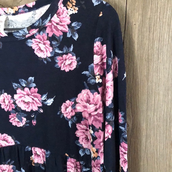 MTS Bohemian Floral Tunic Blouse in Blue Size Small - Picture 2 of 5